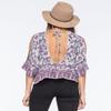 Rip Curl Juniors Skyla Printed Shirt, Cloud Dancer, Small view 3