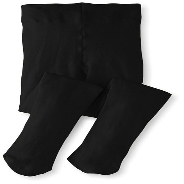 Banner Bonnie Girls' Opaque Microfiber Ultra Soft Hold & Stretch Dance Uniform Footed Tights Black 10-12