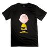 Yisw Men's Charlie Brown T-Shirt S Black 100% Cotton Cool T-Shirts view 1