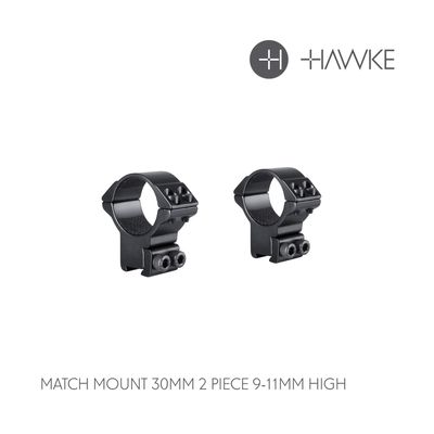 Match Mount Rings 9-11mm 2pc 30mm High
