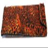 Calabria Cheetah Animal Print Soft Slip-In Eyeglass Case Womens Cute Slim Eye Glasses Pouch Sunglass Bag Hook & Loop Closure view 1