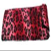 Calabria Leopard Animal Print Soft Slip-In Eyeglass Case Red Womens Cute Slim Eye Glasses Pouch Sunglasses Bag Flap Closure view 1