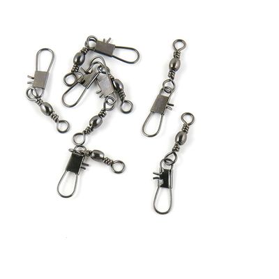 320 pieces Fishing Swivel Snap Rolling Test 22kg Cross Lock Peche Pivot Terminal Tackle