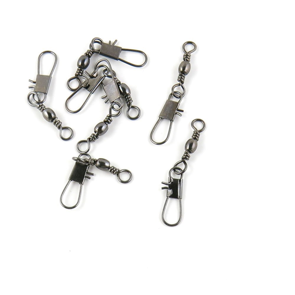 320 pieces Fishing Swivel Snap Rolling Test 22kg Cross Lock Peche Pivot Terminal Tackle