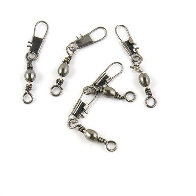 360 pieces Fishing Swivel Snap Rolling Test 18kg Cross Lock Peche Pivot Terminal Tackle