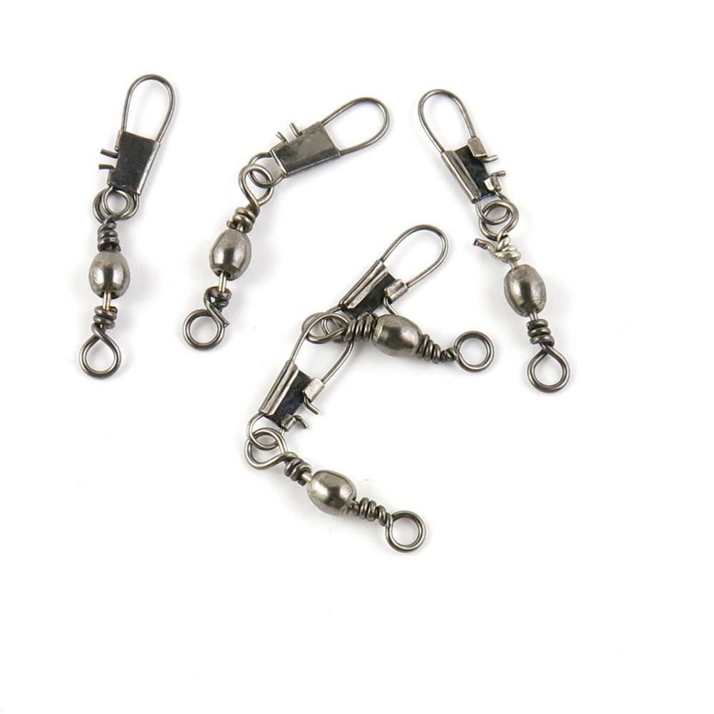 360 pieces Fishing Swivel Snap Rolling Test 18kg Cross Lock Peche Pivot Terminal Tackle