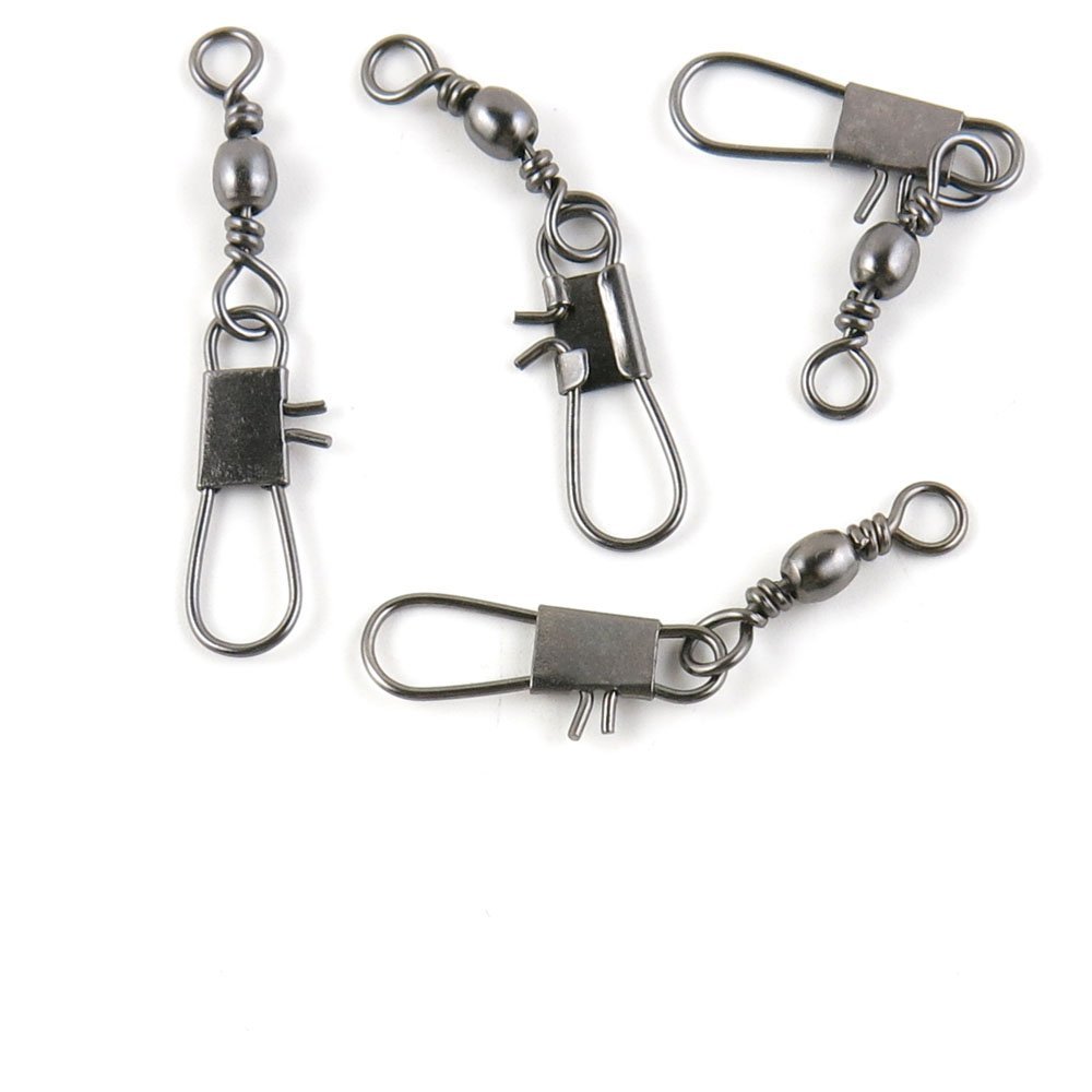 10 pieces Fishing Swivel Snap Rolling Test 15kg Cross Lock Peche Pivot Terminal Tackle