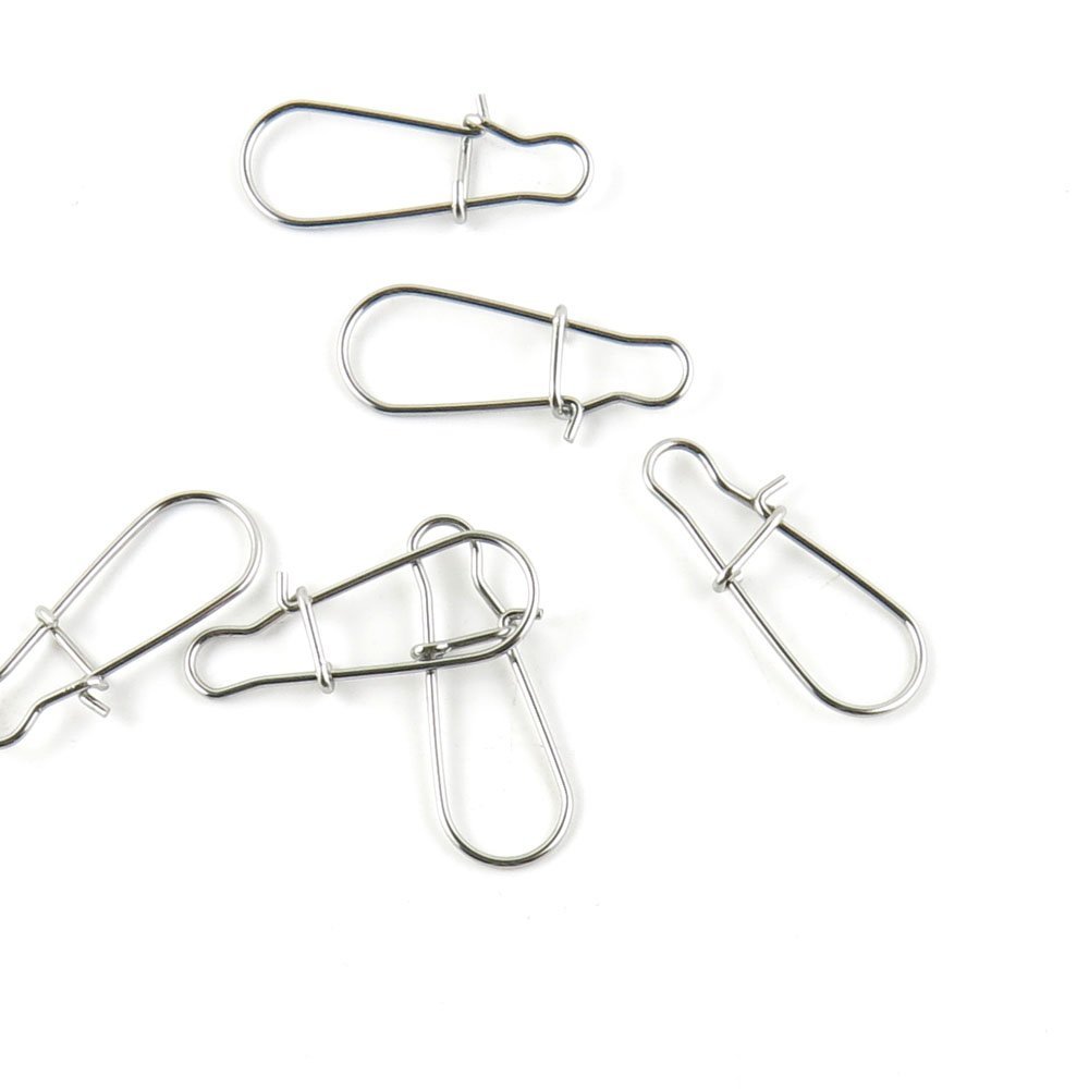 10 pieces Fishing Swivel Enhanced Snap Test 35Kg 33MM Cross Lock Peche Pivot Terminal Tackle