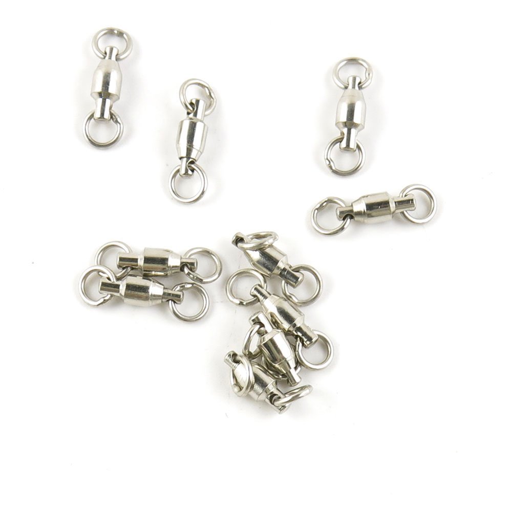 100 pieces Fishing Swivel Ball Bearing Rolling Ring Test 20kg Peche Pivot Terminal Tackle