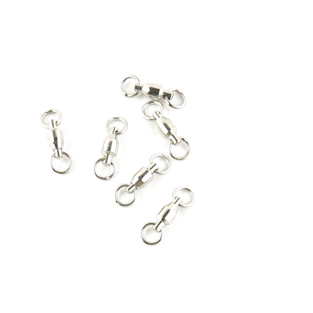 80 pieces Fishing Swivel Ball Bearing Rolling Ring Test 50kg Peche Pivot Terminal Tackle