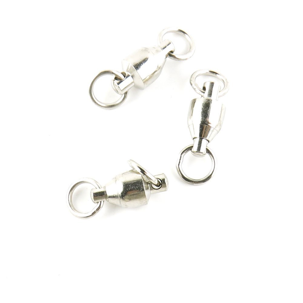 30 pieces Fishing Swivel Ball Bearing Rolling Ring Test 160kg Peche Pivot Terminal Tackle