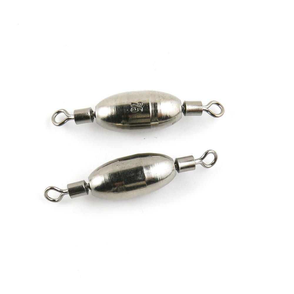30 pieces Fishing Swivel Rolling Copper Weight Cross Lock Peche Pivot Terminal Tackle