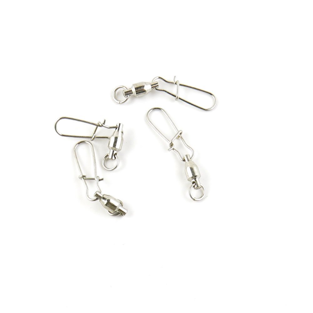 80 pieces Fishing Swivel Ball Bearing Rolling Ring Test 18kg Cross Lock Peche Pivot Terminal Tackle