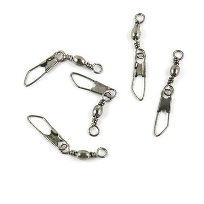10 pieces Fishing Swivel Snap Rolling Test 20kg Cross Lock Peche Pivot Terminal Tackle
