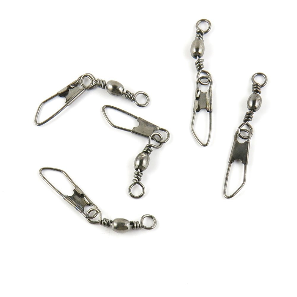 10 pieces Fishing Swivel Snap Rolling Test 20kg Cross Lock Peche Pivot Terminal Tackle