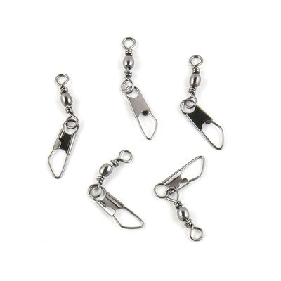 250 pieces Fishing Swivel Snap Rolling Test 19kg Cross Lock Peche Pivot Terminal Tackle