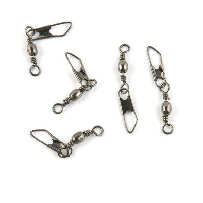 10 pieces Fishing Swivel Snap Rolling Test 12kg Cross Lock Peche Pivot Terminal Tackle