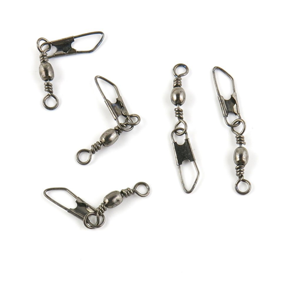 350 pieces Fishing Swivel Snap Rolling Test 12kg Cross Lock Peche Pivot Terminal Tackle