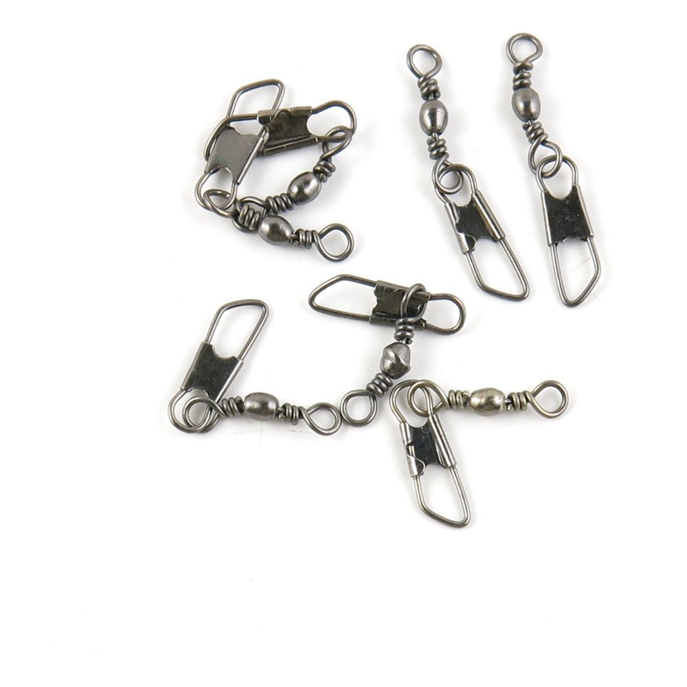 570 pieces Fishing Swivel Snap Rolling Test 8kg Cross Lock Peche Pivot Terminal Tackle