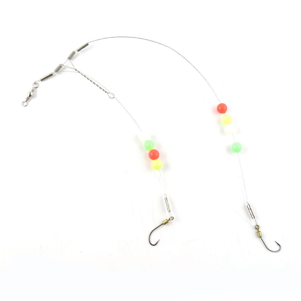 20 pieces Fishing Swivel Wire Rig Hooks Floating Luminous #12 Peche Pivot Terminal Tackle
