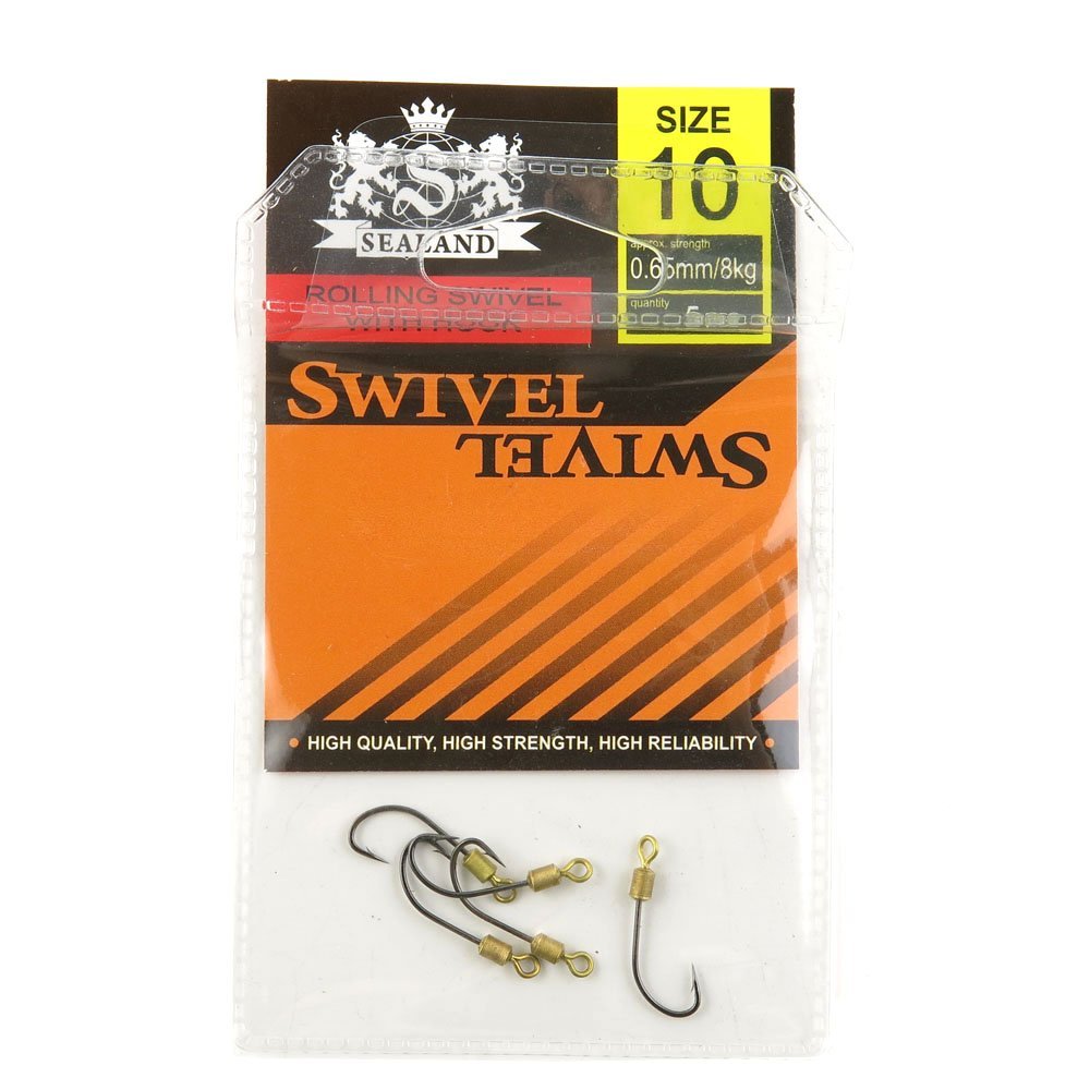 40 packs Fishing Swivel Rolling with Hook 10# Peche Pivot Terminal Tackle