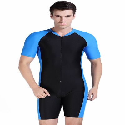 Cokar Men Sun Protection Sunsuit Short Sleeves Black Blue Black-Man Medium