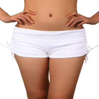 Cokar Solid White Boy Short Swimwear Women Bottoms