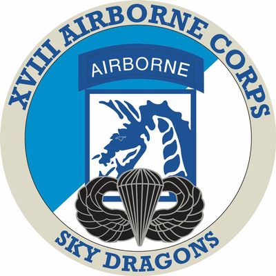18th Airborne Corps with Jump Wings 5.5 Inch Decal