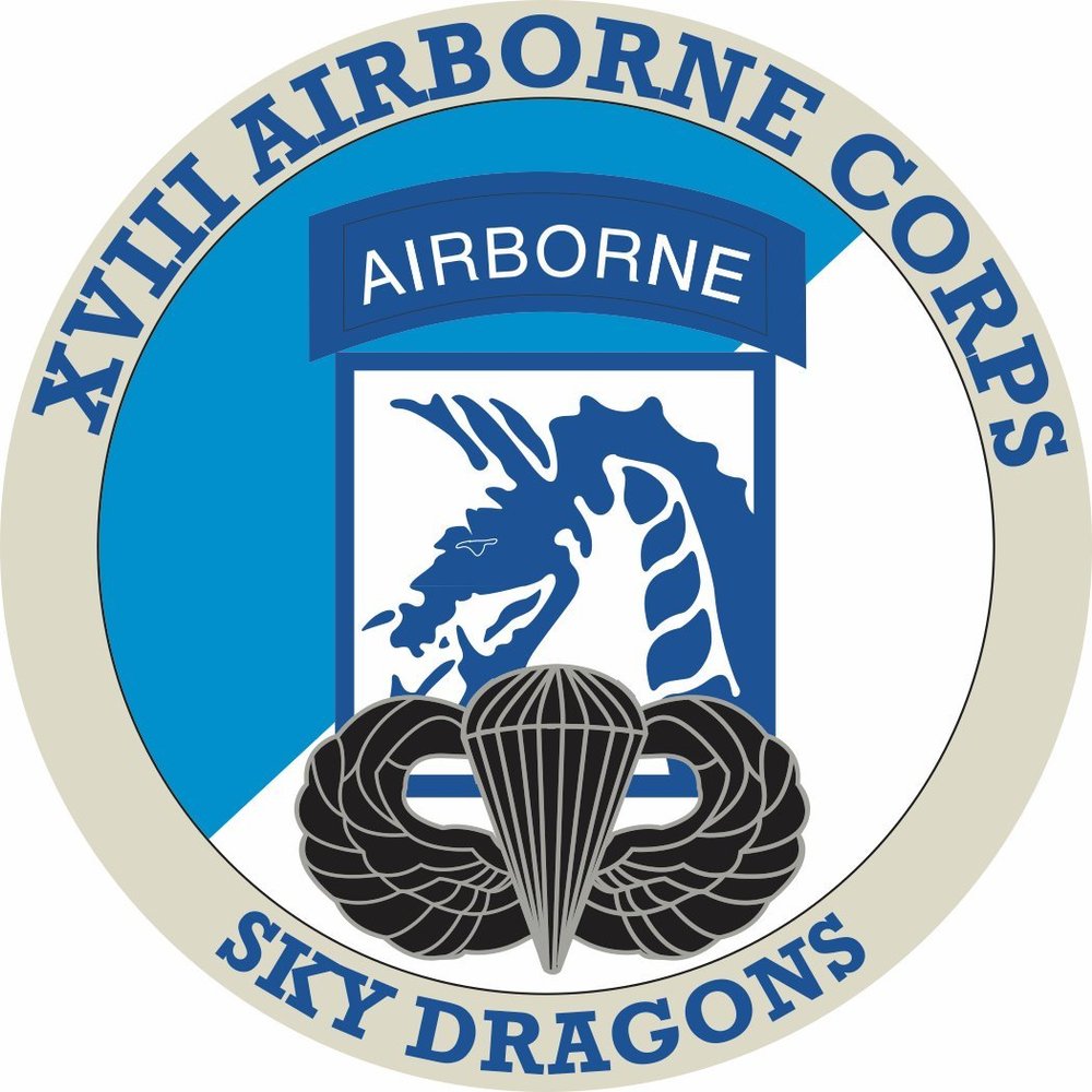 18th Airborne Corps with Jump Wings 11.75 Inch Decal