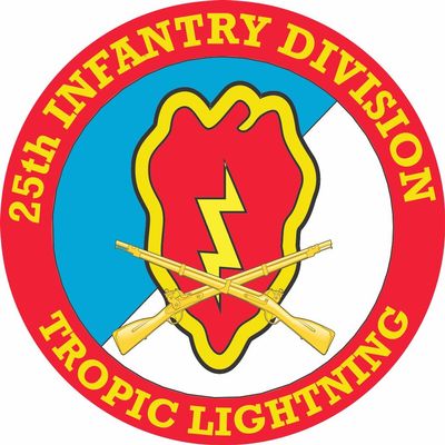 25th Infantry Division with Crossed Rifles 3.8 Inch Decal