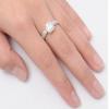 Wedding Set White Halo Unique Ring New .925 Sterling Silver Band Size 10 view 2