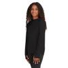Avalanche Women's Base Layer Herringbone Long Sleeve Crew Shirt, Navy/white Herringbone, Medium view 1