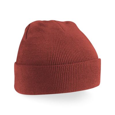 Beechfield Soft Feel Knitted Winter Hat (One Size) (Rust)