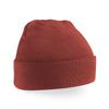 Beechfield Soft Feel Knitted Winter Hat (One Size) (Rust) view 1