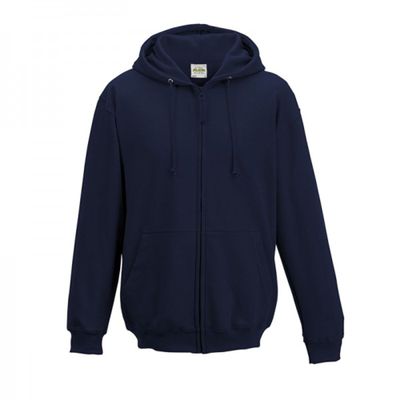 Awdis Plain Mens Hooded Sweatshirt/Hoodie/Zoodie (4XL) (New French Navy)