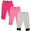 Luvable Friends Unisex Baby Cotton Pants, Girl Black Stripe, 6-9 Months view 1