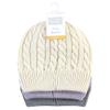 Hudson Baby Unisex Baby Knit Cuffed Beanie 3pk, Lilac Cream, Youth view 2