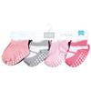 Hudson Baby Unisex Baby Non-Skid No-Show Socks, Pink Black, 2-4 Toddler view 2