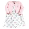Hudson Baby Womens Cotton and Cardigan Set Casual Dress, Tea Party, 4-5T US view 1