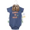 Hudson Baby Unisex Baby Cotton Bodysuit, Shorts and Shoe Set, Vacay, 0-3 Months view 2