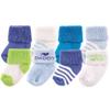 Luvable Friends baby boys Newborn and Terry Socks, Blue Daddy, 0-6 Months US view 1