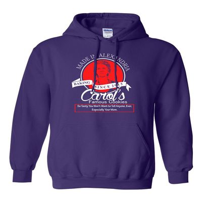 Carol's Cookie Made In Alexandria Since 2015 TV Parody DT Sweatshirt Hoodie (Large, Purple)