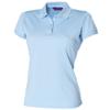 Henbury Womens/Ladies Coolplus Fitted Polo Shirt (XS) (Light Blue) view 1
