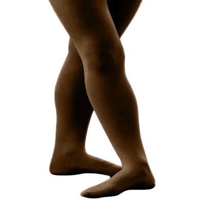 Banner Bonnie Girls' Opaque Microfiber Ultra Soft Hold & Stretch Dance Uniform Footed Tights Brown 8-10