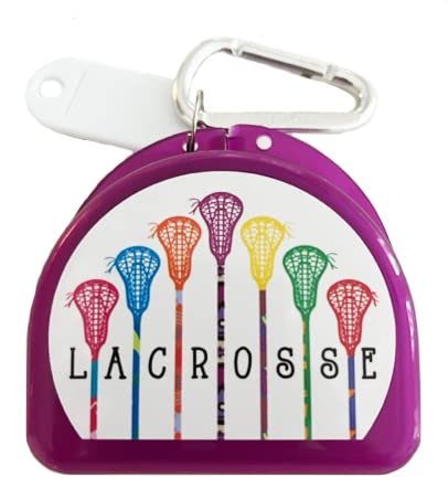 Zumoe Lacrosse (Purple) Case for Mouth Guards, Retainers - 7 Standing Sticks