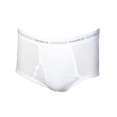 Hanes Men's Cotton White Briefs with Comfort Flex Waistband (Pack of 6), S 28-30, White