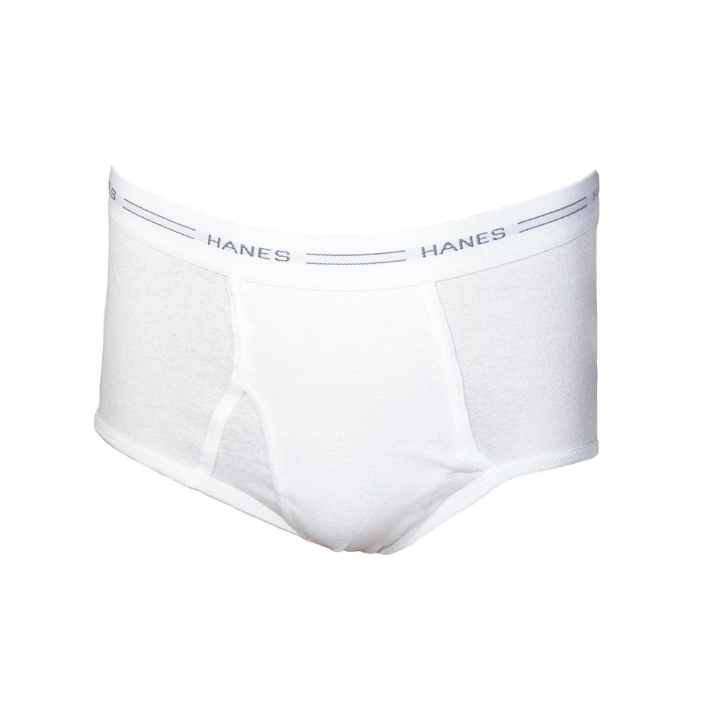 Hanes Men's Cotton White Briefs with Comfort Flex Waistband (Pack of 6), S 28-30, White