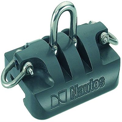 Nautos 91666- MAINSAIL RECIRCULATING CAR 120MM with PIVOTING Shackle - TORLON Ball Bearings