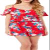 Jessica Simpson Women's Norah Romper in Red Blossom, Large view 1