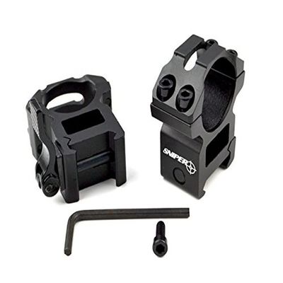 Sniper PT-QR25H4 Quick Release Button High Profile Picatinny/Weaver Rail, 1"